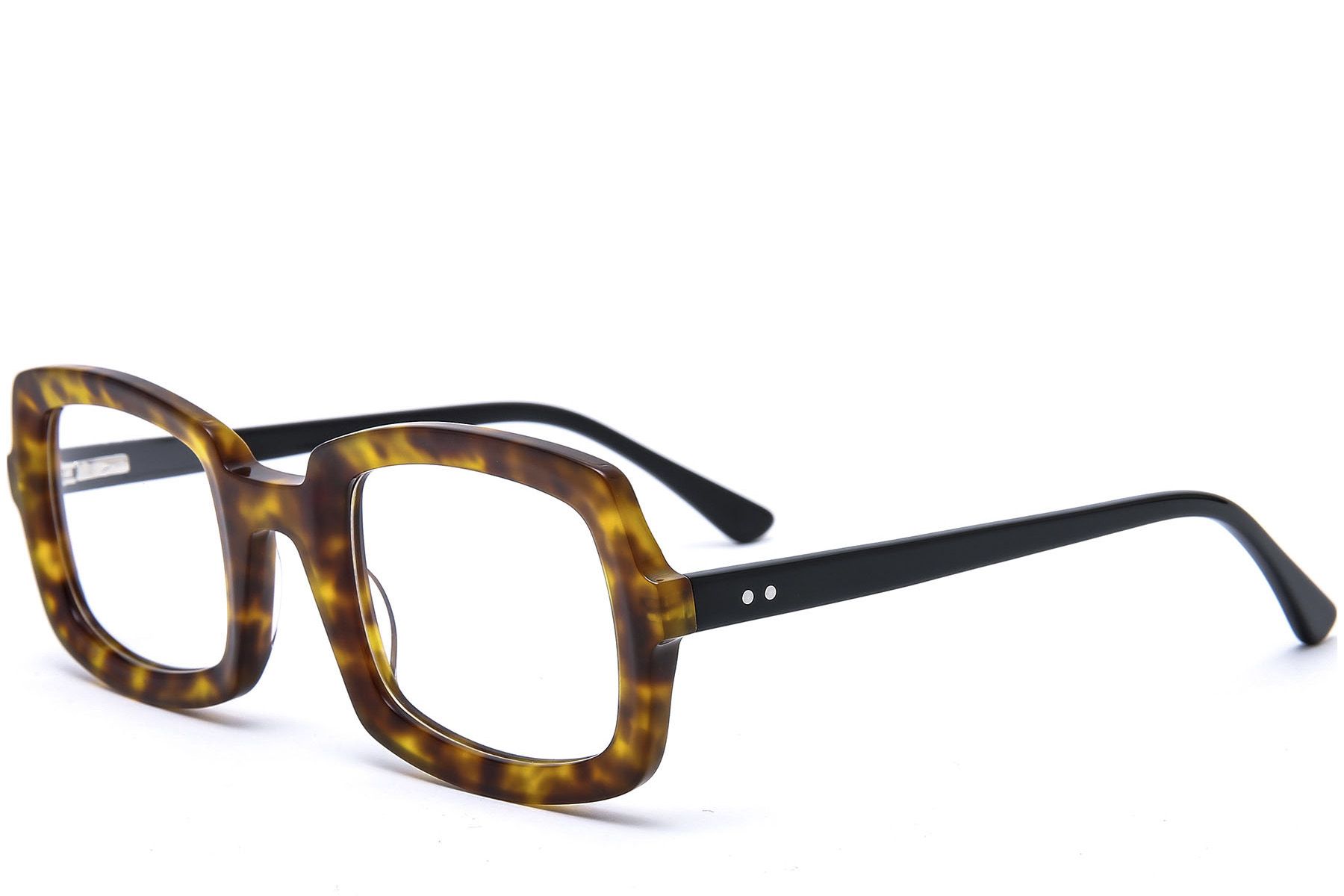 Gafas rectangulares de acetato de carey #BS0218-0439