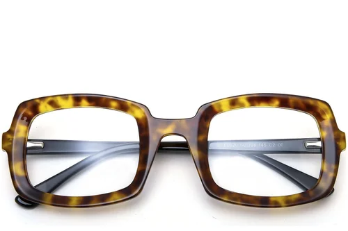Lunettes rectangulaires en acétate écaille de tortue #BS0218-0439