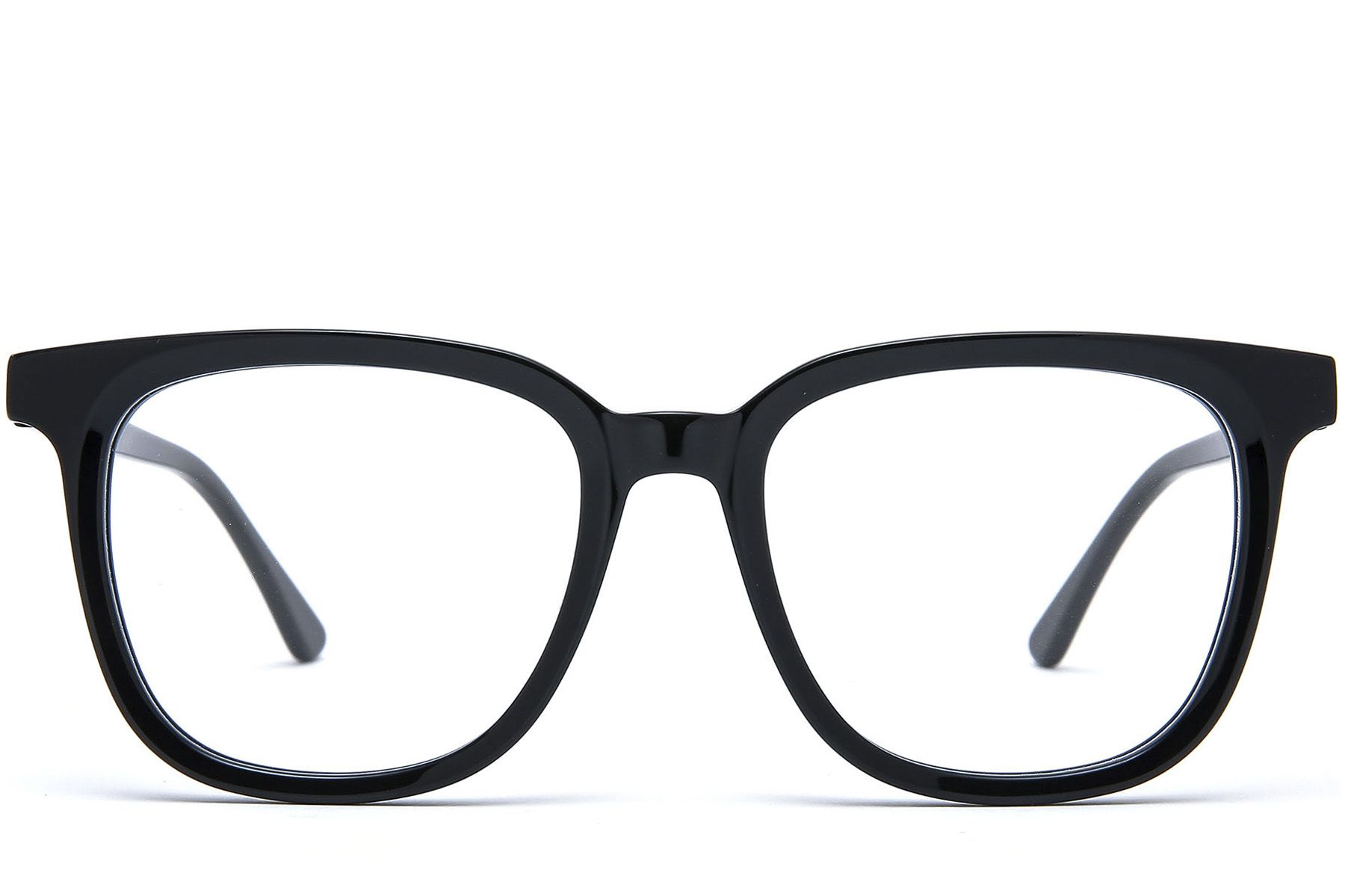 Gafas rectangulares de acetato negro #BS0218-0441