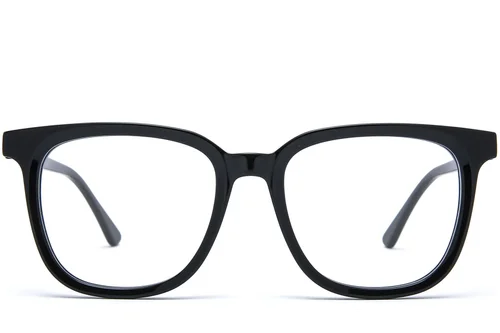 Lunettes rectangulaires en acétate noir #BS0218-0441