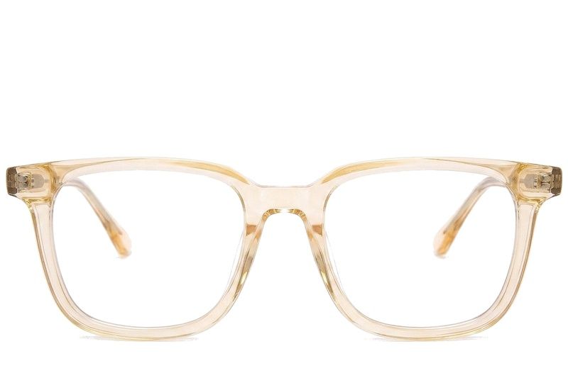 Rectangular Yellow Acetate Glasses #BS0218-0443