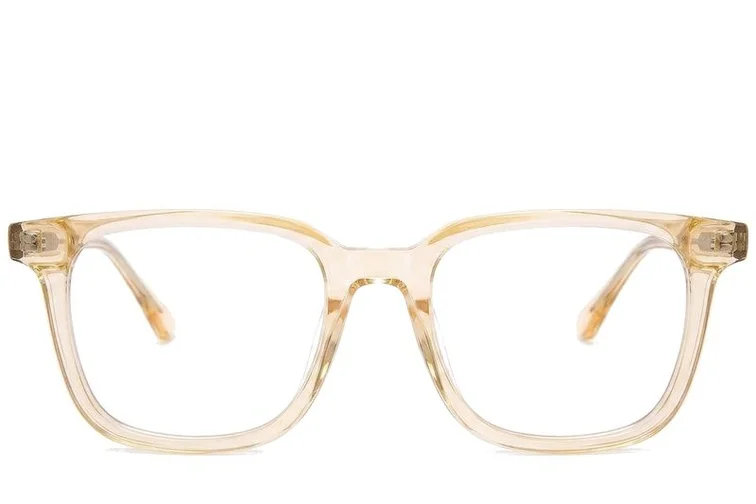 Rectangular Yellow Acetate Glasses #BS0218-0443