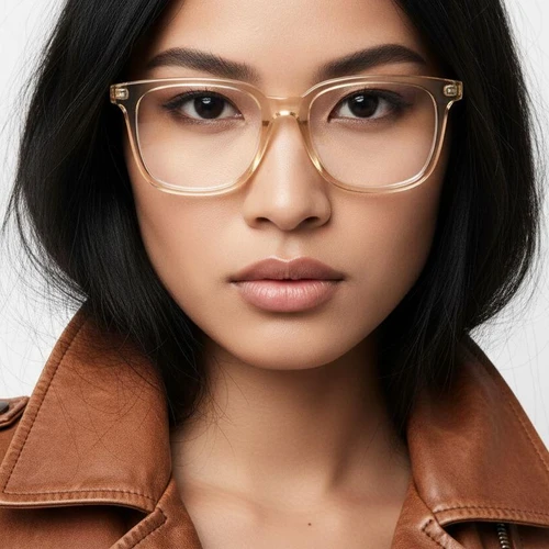 Rectangular Yellow Acetate Glasses #BS0218-0443