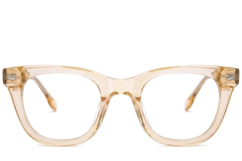 Occhiali in acetato giallo farfalla #BS0218-0445