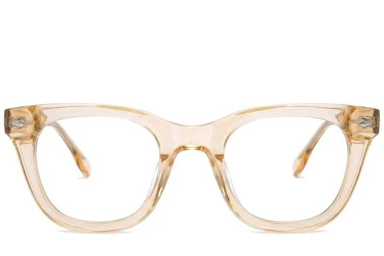 Occhiali in acetato giallo farfalla #BS0218-0445