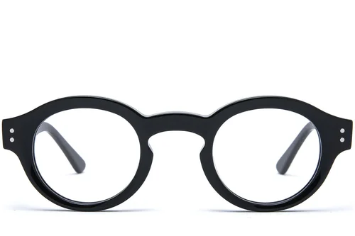 Lunettes rondes en acétate noir #BS0218-0447