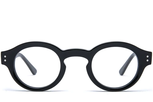 Round Black Acetate Glasses #BS0218-0447