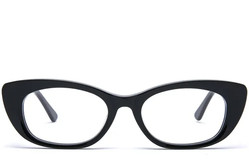 Lunettes papillon en acétate noir #BS0218-0450