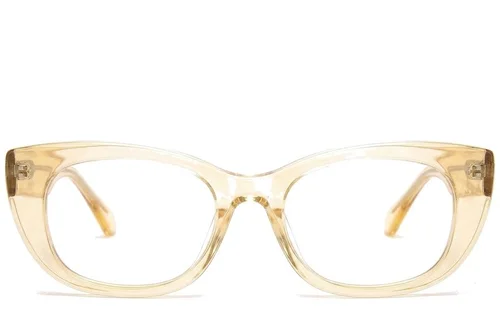 Lunettes papillon en acétate jaune #BS0218-0452