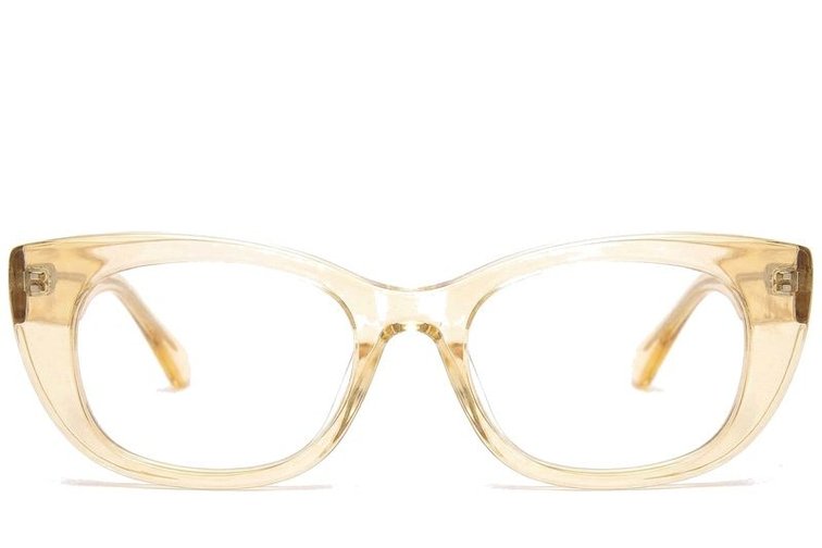 Occhiali in acetato giallo farfalla #BS0218-0452