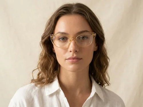 Lunettes papillon en acétate jaune #BS0218-0452