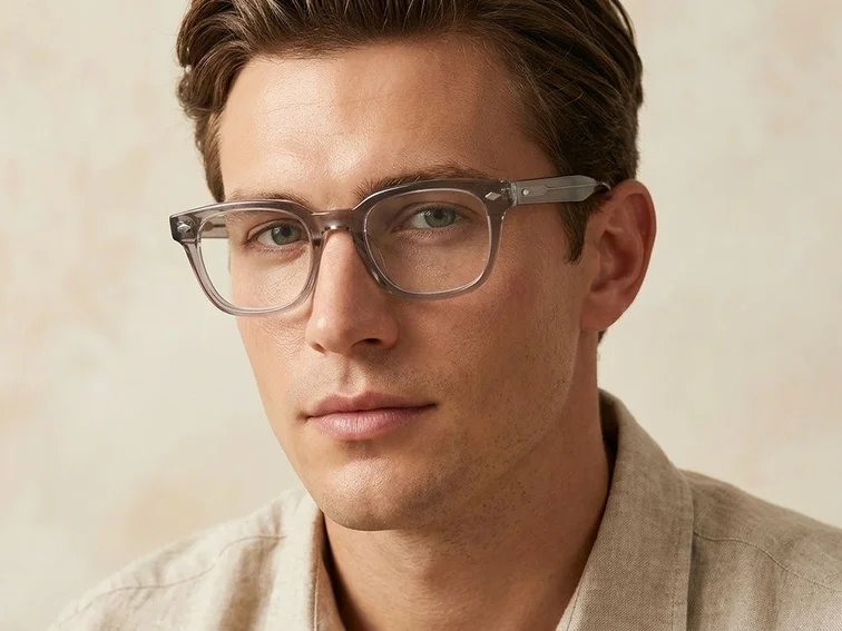 Bicchieri rettangolari in acetato marrone #BS0218-0454
