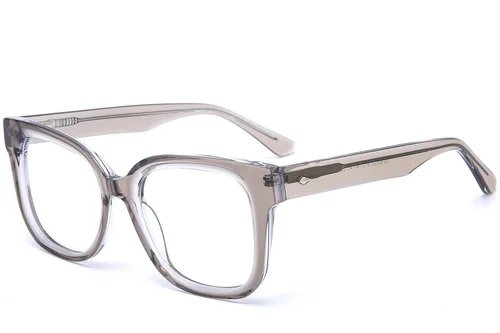 Lunettes rectangulaires en acétate brun #BS0218-0454