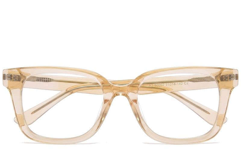 Rectangular Yellow Acetate Glasses #BS0218-0455