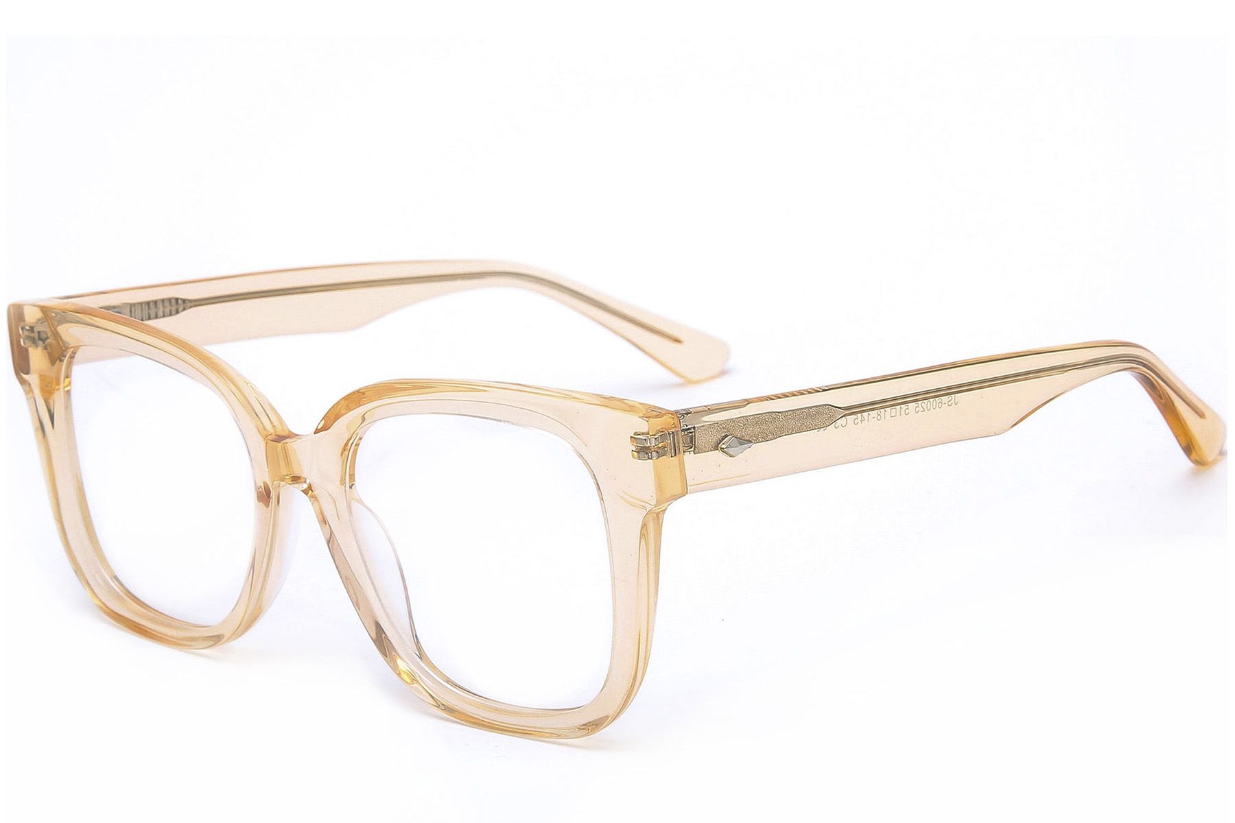 Rectangular Yellow Acetate Glasses #BS0218-0455