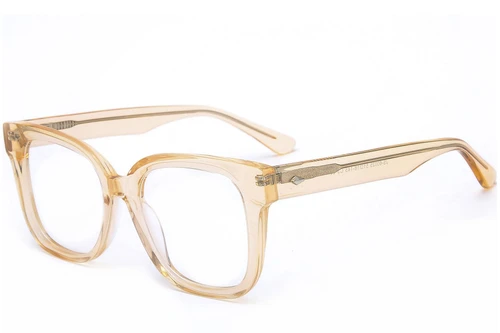 Rectangular Yellow Acetate Glasses #BS0218-0455