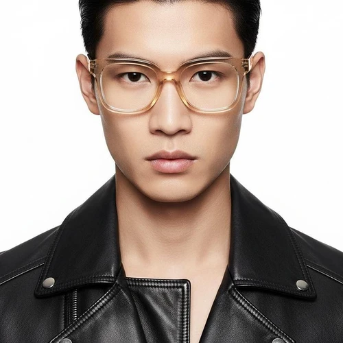 Rectangular Yellow Acetate Glasses #BS0218-0455