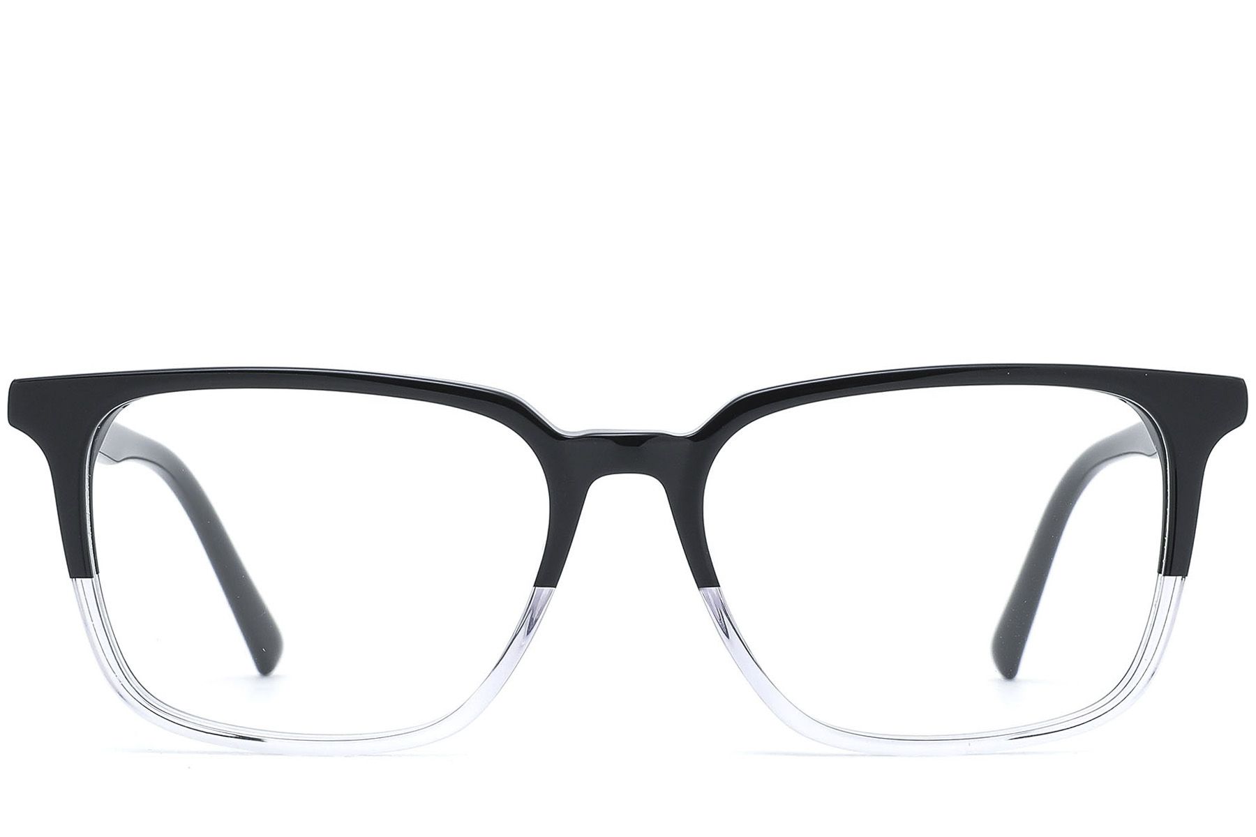 Gafas rectangulares de acetato negro #BS0218-0456
