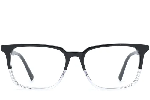 Lunettes rectangulaires en acétate noir #BS0218-0456