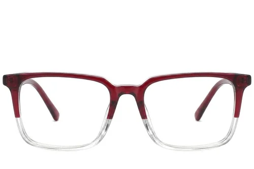 Verres rectangulaires en acétate rouge #BS0218-0458