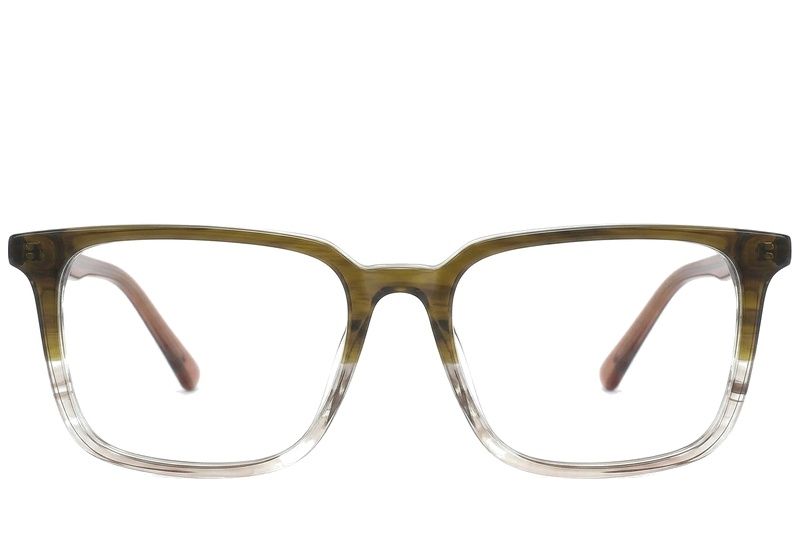 Gafas rectangulares de acetato marrón #BS0218-0459