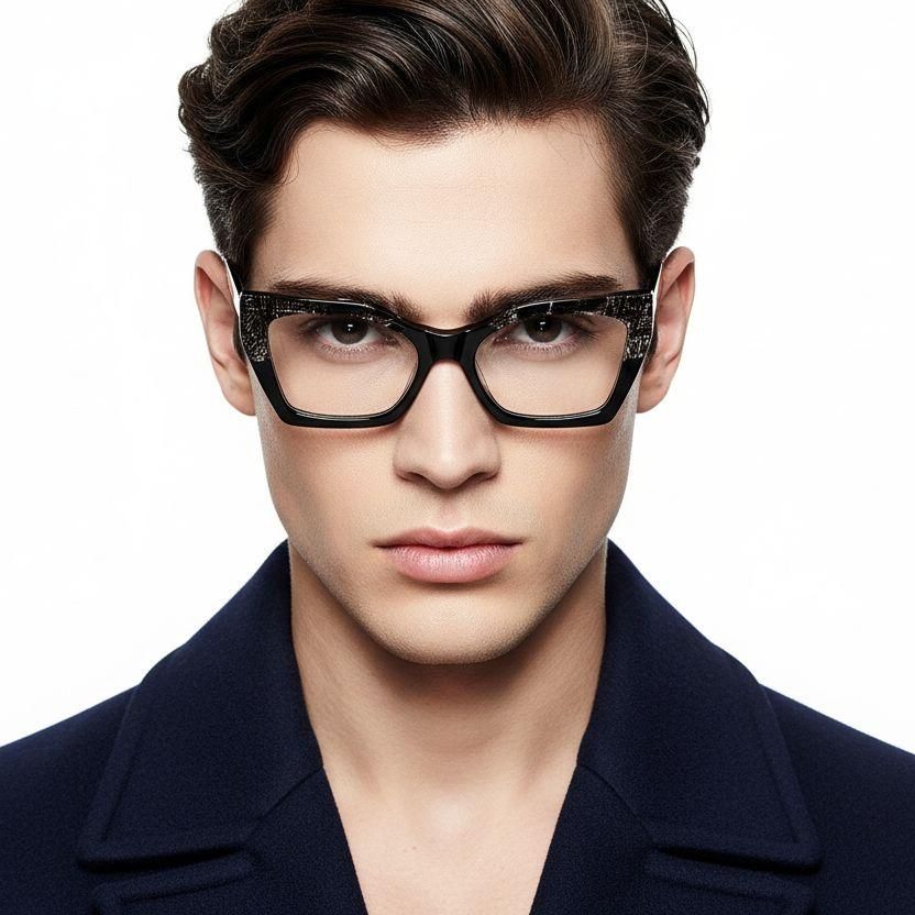 Butterfly Black Acetate Glasses #BS0218-0460