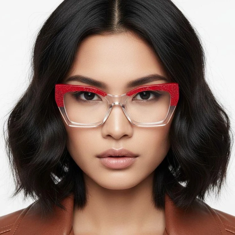 Butterfly Red Acetate Glasses #BS0218-0461