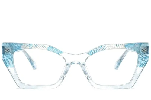 Lunettes en acétate bleu papillon #BS0218-0463