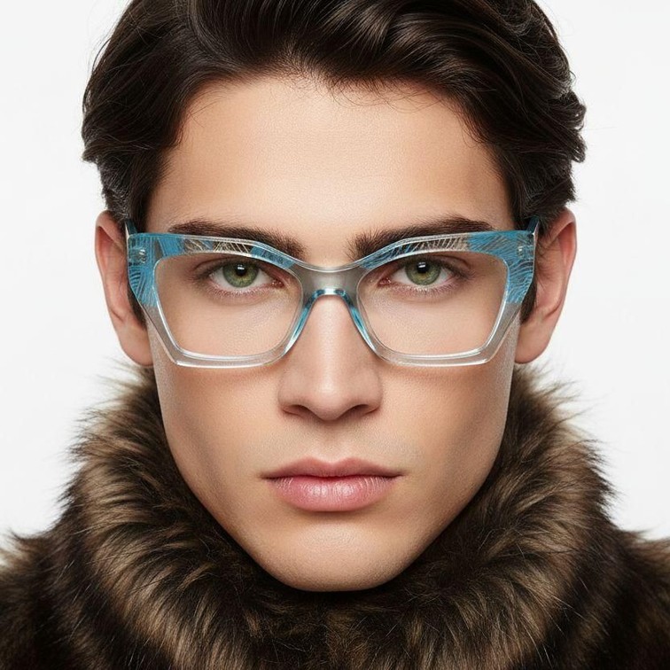 Gafas de acetato azul mariposa #BS0218-0463
