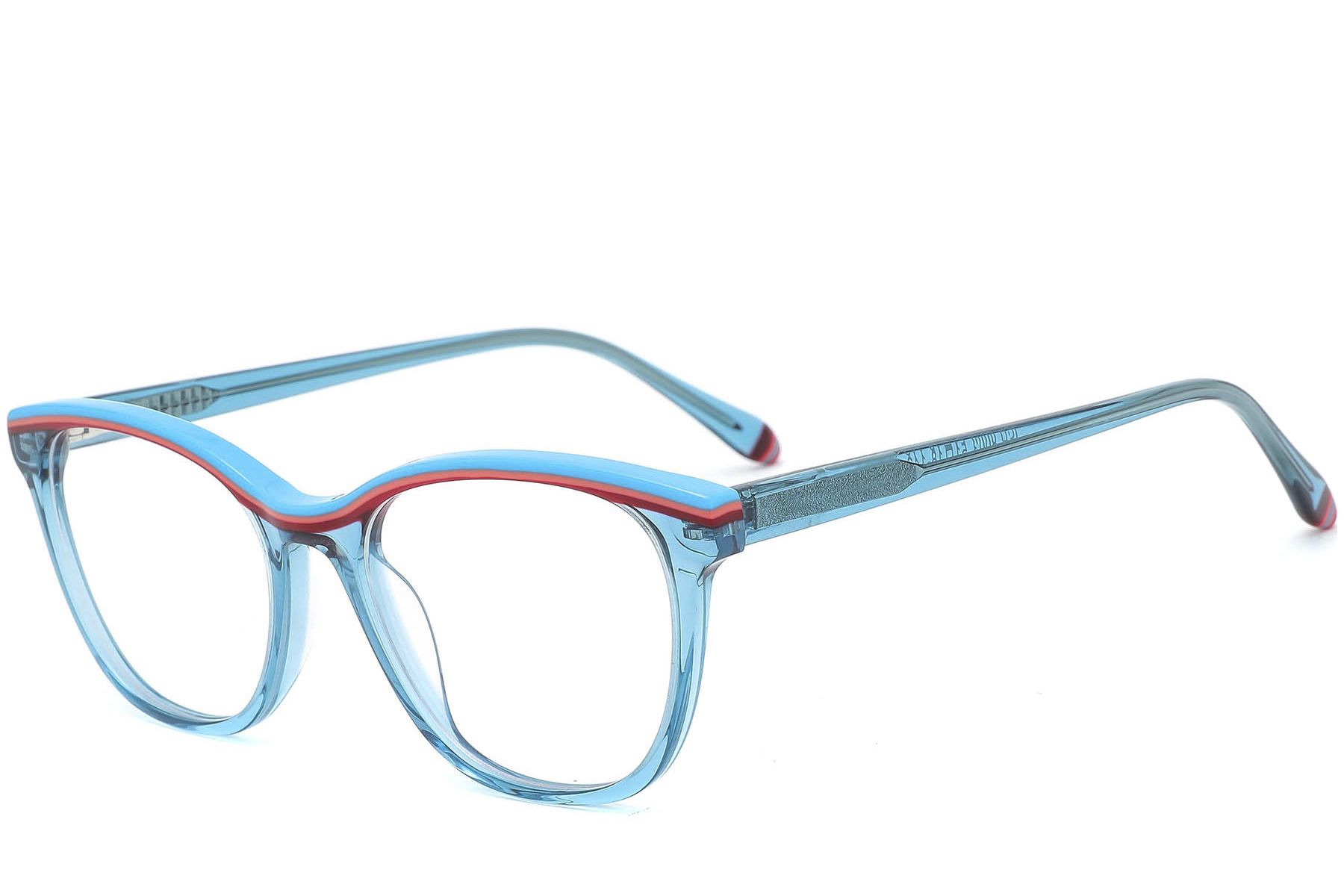 Ovale blauwe acetaatglazen #BS0218-0467