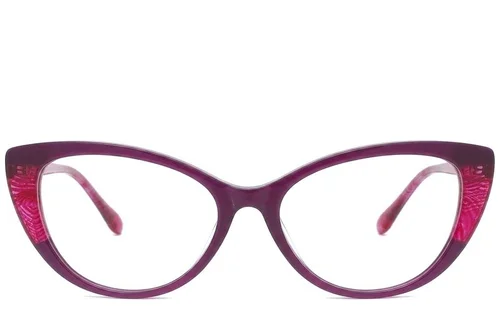 Lunettes en acétate violet papillon #BS0218-0469