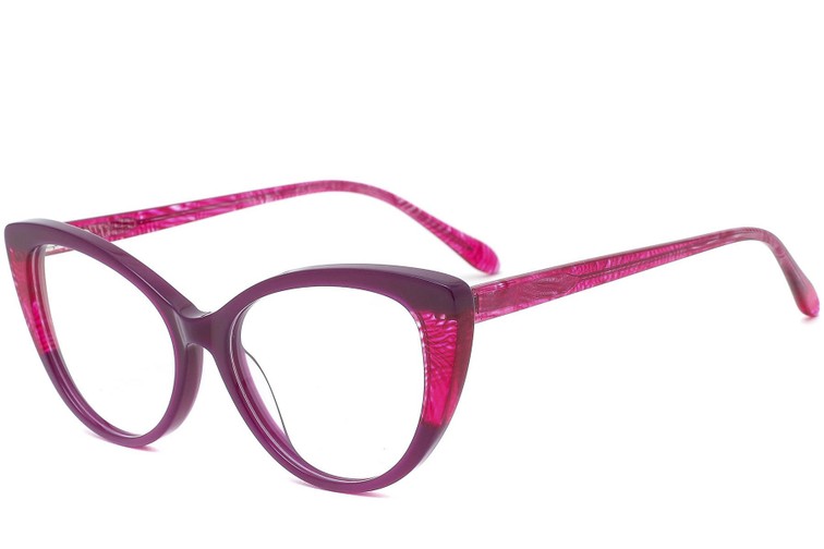Gafas de acetato moradas con forma de mariposa #BS0218-0469
