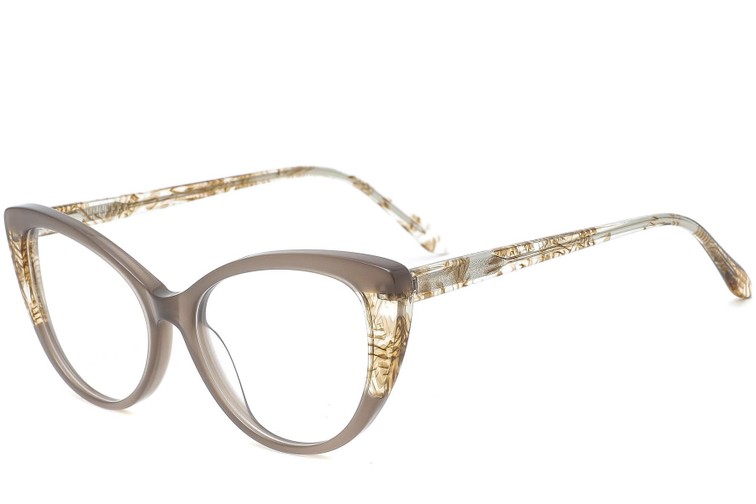 Gafas de acetato marrón mariposa #BS0218-0471