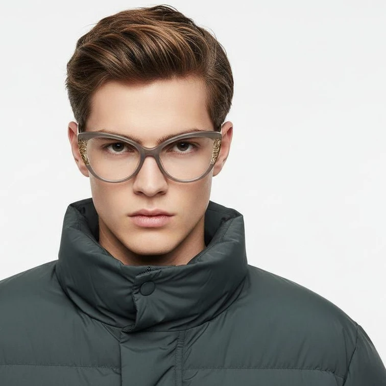 Gafas de acetato marrón mariposa #BS0218-0471
