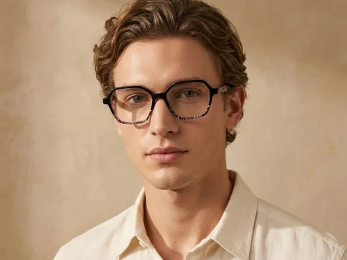Lunettes géométriques en acétate noir #BS0218-0472