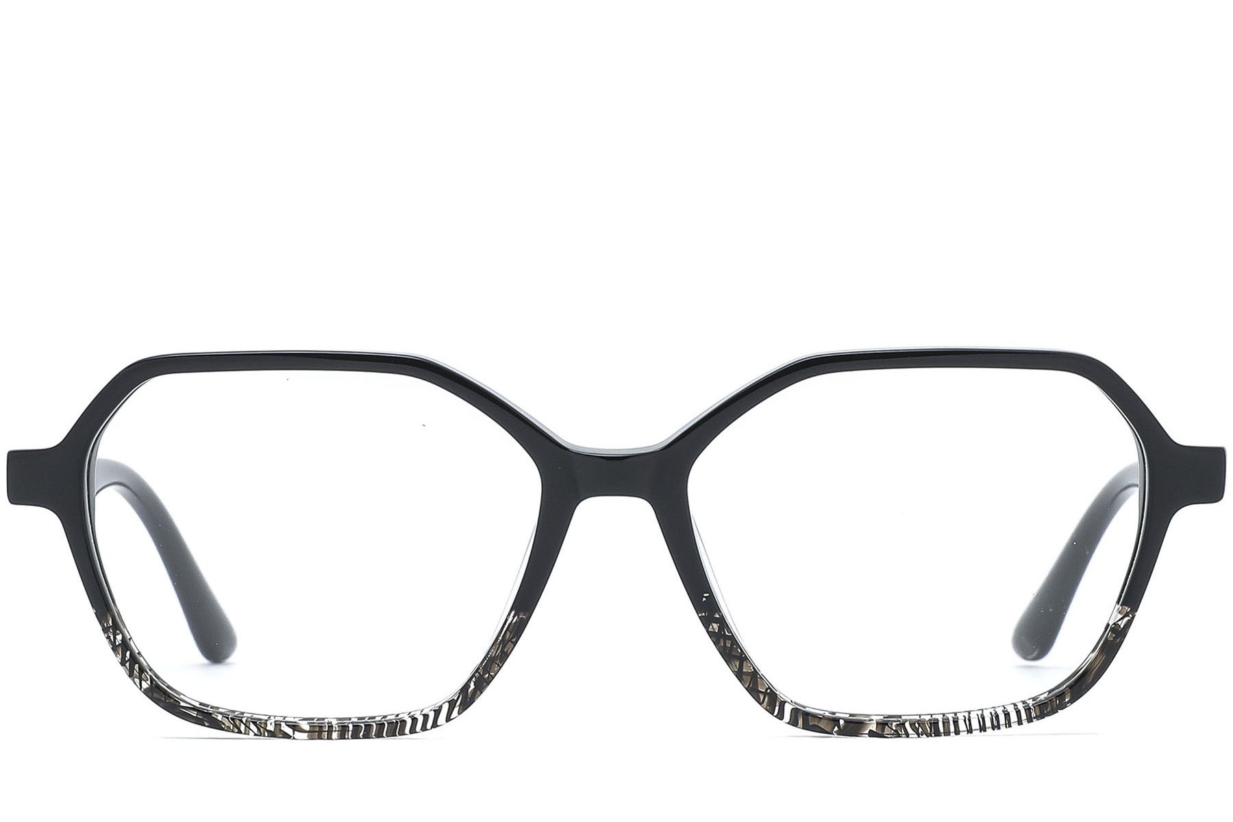 Gafas geométricas de acetato negro #BS0218-0472