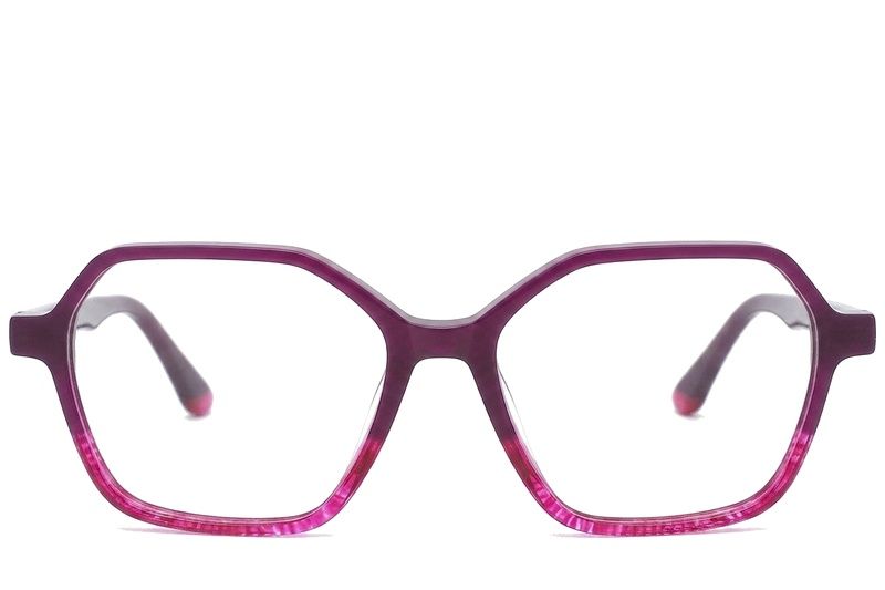 Geometric Purple Acetate Glasses #BS0218-0473