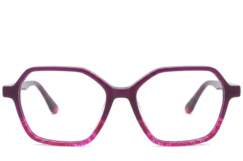 Lunettes géométriques en acétate violet #BS0218-0473