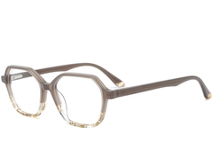 Geometrische bruine acetaatglazen #BS0218-0475