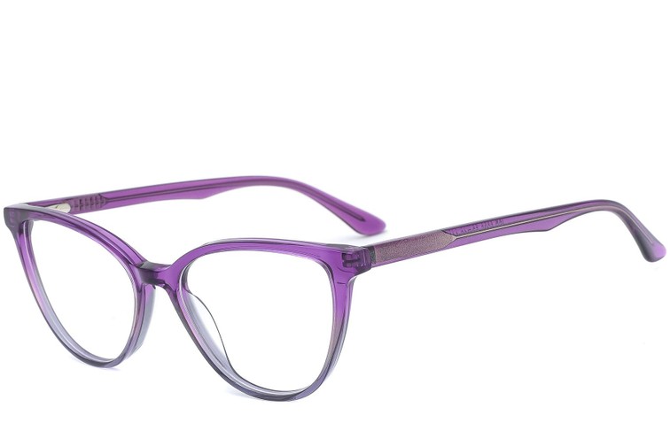 Gafas de acetato moradas con forma de mariposa #BS0218-0478