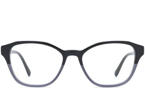 Occhiali ovali in acetato nero #BS0218-0480