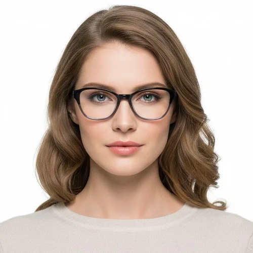 Occhiali ovali in acetato nero #BS0218-0480