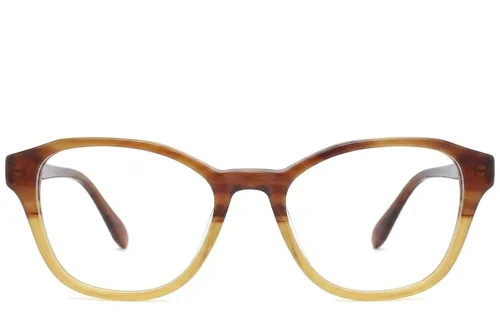 Lunettes ovales en acétate brun #BS0218-0481