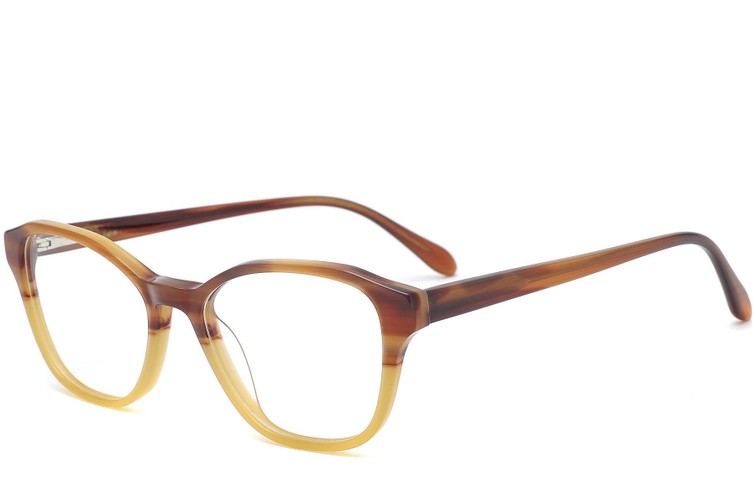 Gafas ovaladas de acetato marrón #BS0218-0481