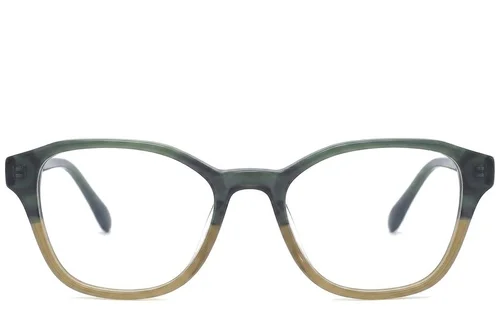 Verres ovales en acétate vert #BS0218-0482