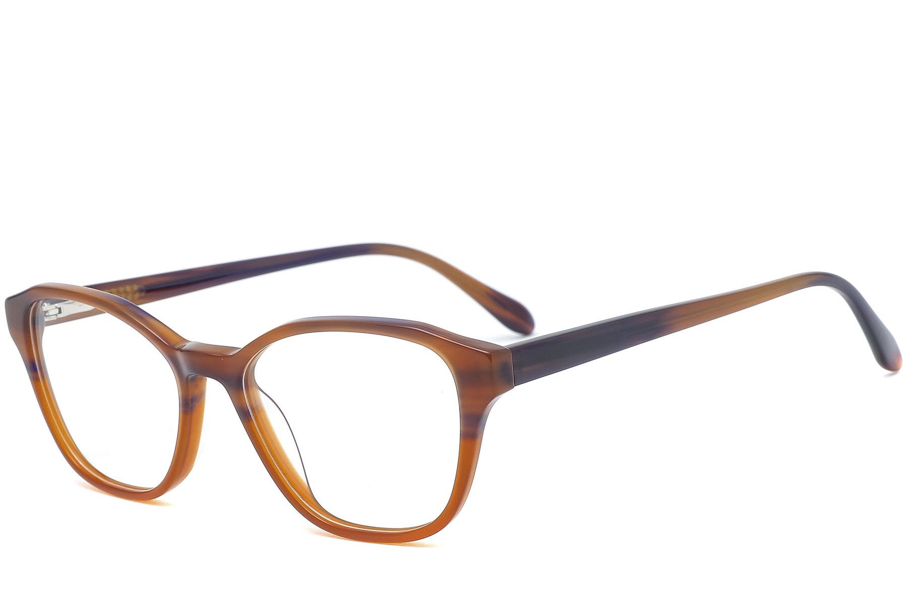 Oval Brown Acetate Glasses #BS0218-0483