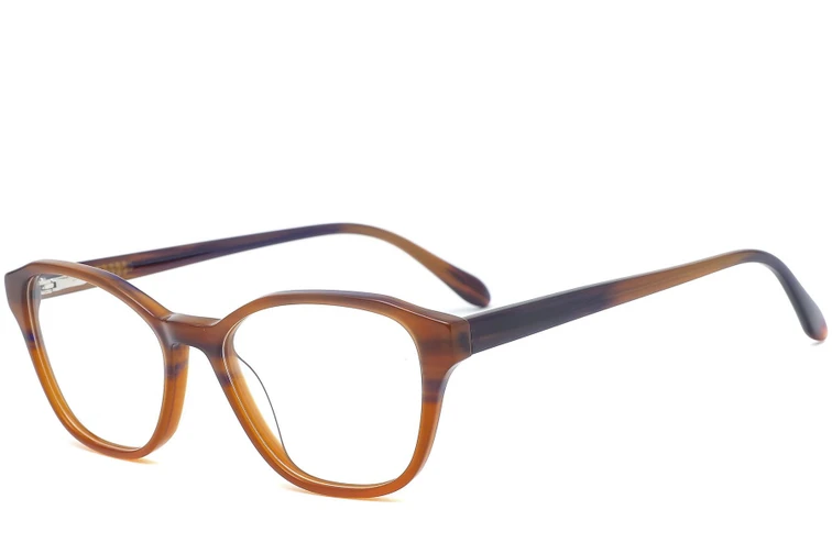 Gafas ovaladas de acetato marrón #BS0218-0483