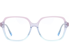 Rechthoekig roze acetaatglas #BS0218-0484