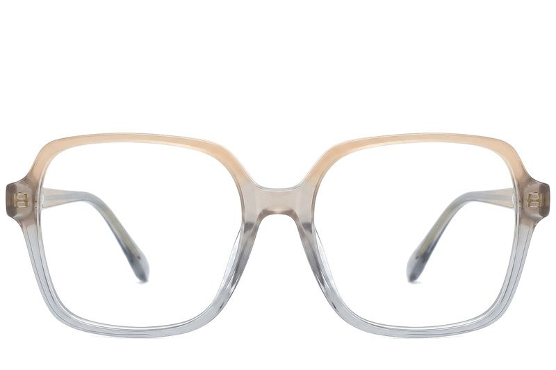 Rectangular Grey Acetate Glasses #BS0218-0486