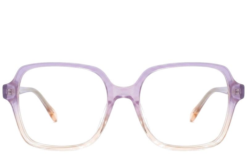 Rectangular Purple Acetate Glasses #BS0218-0487